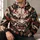 Ornate Horned Demon Mask for Dark Alternative Streetwear and Halloween Night Out All-over Print Hoodie (Lightweight) - 6