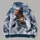 Orange Snowmobile Rider in Powder for Winter Adventure and Trail-Riding Enthusiasts All-over Print Hoodie (Lightweight) - 5