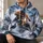 Orange Snowmobile Rider in Powder for Winter Adventure and Trail-Riding Enthusiasts All-over Print Hoodie (Lightweight) - 6