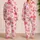 Pink Hibiscus Blooms for Romantic Spring Escapes and Easter Gifting and Sunny Getaways Satin Pajamas Set - 2
