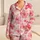 Pink Hibiscus Blooms for Romantic Spring Escapes and Easter Gifting and Sunny Getaways Satin Pajamas Set - 1