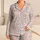 Gentleman Duck and Pink Bow for Romantic Valentine Gifting, Sweet Springtime Style Satin Pajamas Set - 1