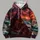 Crimson Grim Reaper at Sea Sunset for Dark Fantasy Fans and Halloween Nights All-over Print Hoodie (Lightweight) - 4
