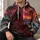 Crimson Grim Reaper at Sea Sunset for Dark Fantasy Fans and Halloween Nights All-over Print Hoodie (Lightweight) - 6