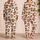 Highland Cow And Leopard Bows For Cozy Spring Getaways And Romantic Gift Giving Satin Pajamas Set - 2