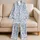 Blue Seahorses and Seashells for Coastal Lounging and Relaxed Summer Weekend Getaways Satin Pajamas Set - 5