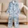 Blue Ocean Whales And Sea Turtles For Coastal Summer Getaways And Beach Lovers Satin Pajamas Set - 5