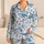 Blue Ocean Whales And Sea Turtles For Coastal Summer Getaways And Beach Lovers Satin Pajamas Set - 1