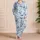 Blue Ocean Whales And Sea Turtles For Coastal Summer Getaways And Beach Lovers Satin Pajamas Set - 4