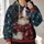 Bernese Mountain Dog in Winter Scarf for Christmas Cheer and Cozy Cold-Weather Days All-over Print Hoodie (Lightweight) - 2