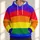Bold Rainbow Color Block Stripes for Pride Events and Everyday Casual Wear All-over Print Hoodie (Lightweight) - 1