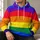 Bold Rainbow Color Block Stripes for Pride Events and Everyday Casual Wear All-over Print Hoodie (Lightweight) - 6