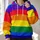 Bold Rainbow Color Block Stripes for Pride Events and Everyday Casual Wear All-over Print Hoodie (Lightweight) - 2