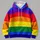 Bold Rainbow Color Block Stripes for Pride Events and Everyday Casual Wear All-over Print Hoodie (Lightweight) - 4