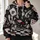 Playing Cards and Checkerboard for Poker Nights and Casino Parties All-over Print Hoodie (Lightweight) - 2