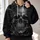 Dark Realistic Skull and Gothic Ridges for Halloween and Alternative Style All-over Print Hoodie (Lightweight) - 2