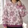 Dusty Rose Daisy Motifs for Everyday Outings, Travel, and Relaxed Casual Wear All-over Print Hoodie (Lightweight) - 2