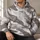 Abstract Gray Brown Camouflage for Everyday Autumn Outdoor Style All-over Print Hoodie (Lightweight) - 6