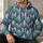 Teal Pink Geometric Rhombus Motif for Relaxed Weekend Casual Wear All-over Print Hoodie (Lightweight) - 6
