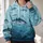 Tuna and Compass Ocean Scene for Offshore Fishing Adventures and Coastal Anglers All-over Print Hoodie (Lightweight) - 2