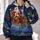 Starlit Santa Sleigh and Reindeer for Festive Winter Holiday Celebrations and Gifting All-over Print Hoodie (Lightweight) - 2