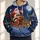 Starlit Santa Sleigh and Reindeer for Festive Winter Holiday Celebrations and Gifting All-over Print Hoodie (Lightweight) - 1