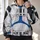 White Blue Sci-Fi Trooper Armor Costume for Halloween Cosplay Fans and Collectors All-over Print Hoodie (Lightweight) - 2