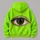 Neon Lime Big Eye and Star Motifs for Bold Festival Nights and Everyday Streetwear All-over Print Hoodie (Lightweight) - 5