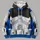 White Blue Sci-Fi Trooper Armor Cosplay for Halloween Parties and Fan Conventions All-over Print Hoodie (Lightweight) - 4