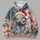 Sweet Baby Elephant in Santa Hat for Whimsical Christmas Cheer and Holiday Gifting All-over Print Hoodie (Lightweight) - 4