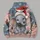 Sweet Baby Elephant in Santa Hat for Whimsical Christmas Cheer and Holiday Gifting All-over Print Hoodie (Lightweight) - 5