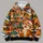 Orange Striped Cartoon Tiger in Santa Hat for Cozy Christmas Cheer and Winter Gift Giving All-over Print Hoodie (Lightweight) - 4