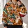 Orange Striped Cartoon Tiger in Santa Hat for Cozy Christmas Cheer and Winter Gift Giving All-over Print Hoodie (Lightweight) - 2