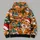 Orange Striped Cartoon Tiger in Santa Hat for Cozy Christmas Cheer and Winter Gift Giving All-over Print Hoodie (Lightweight) - 5