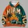 Miami Football Palm Trees for Vintage Weekend Tailgates and Coastal Casual Wear for Men All-over Print Hoodie (Lightweight) - 4