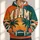 Miami Football Palm Trees for Vintage Weekend Tailgates and Coastal Casual Wear for Men All-over Print Hoodie (Lightweight) - 1