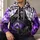 Hooded Reaper And Violet Flames For Halloween Nighttime Parties All-over Print Hoodie (Lightweight) - 6