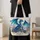 Blue Dragon Fantasy Gift for Mythical Creature Lovers and Storybook Enthusiasts Quilted Tote Bag - 4