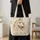 Ivory White Horse Portrait for Equestrian Style and Horse Lover Gifts Quilted Tote Bag - 4
