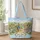 Watercolor Garden Rabbit and Spring Blooms for Storybook Springtime Gift Giving Quilted Tote Bag - 1