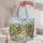 Watercolor Garden Rabbit and Spring Blooms for Storybook Springtime Gift Giving Quilted Tote Bag - 5