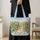 Watercolor Garden Rabbit and Spring Blooms for Storybook Springtime Gift Giving Quilted Tote Bag - 4