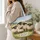 Sheep Flock in Rolling Green Hills for Cozy Farmhouse Living and Cottagecore Gifts Quilted Tote Bag - 3