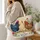 Colorful Cottage Hens and Garden Flowers for Farmhouse Kitchen Gifts Quilted Tote Bag - 3