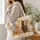Alpaca Family in Autumn Meadow for Cozy Farmhouse Laundry Days and Alpaca Lovers Quilted Tote Bag - 3