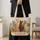 Alpaca Family in Autumn Meadow for Cozy Farmhouse Laundry Days and Alpaca Lovers Quilted Tote Bag - 4