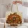 Wooden Pumpkin House for Cozy Autumn Reading Nooks and Fall Seasonal Home Decor Quilted Tote Bag - 5
