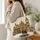 Victorian Christmas Carolers Village for Cozy Holiday Celebrations and Winter Gifting Quilted Tote Bag - 3