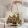 Victorian Christmas Carolers Village for Cozy Holiday Celebrations and Winter Gifting Quilted Tote Bag - 5