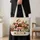 Santa Claus Reindeer and Elves Christmas Cheer for Holiday Gift Giving with Family Quilted Tote Bag - 4